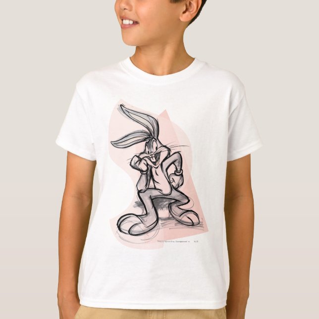 T-shirt INSETOS BUNNY™ Thinker Rosa claro (Frente)
