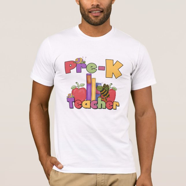 T-shirt Insetos e professor de Pre-K das maçãs (Frente)