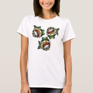 T-shirt Insetos ou Bugs antigos, belas borboletas
