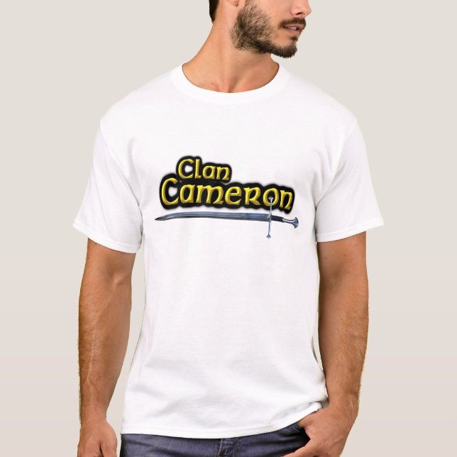 T-shirt Inspirado no clã Cameron Escocês (Frente)
