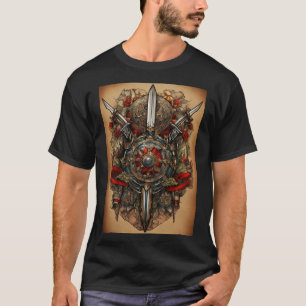 T-Shirt Inspirado Pela Tatuagem Tradicional