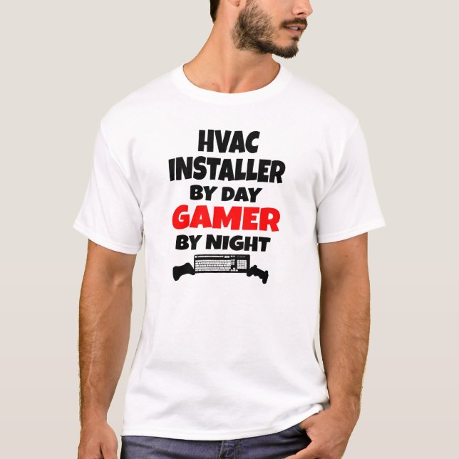 T-shirt Instalador do Gamer HVAC (Frente)