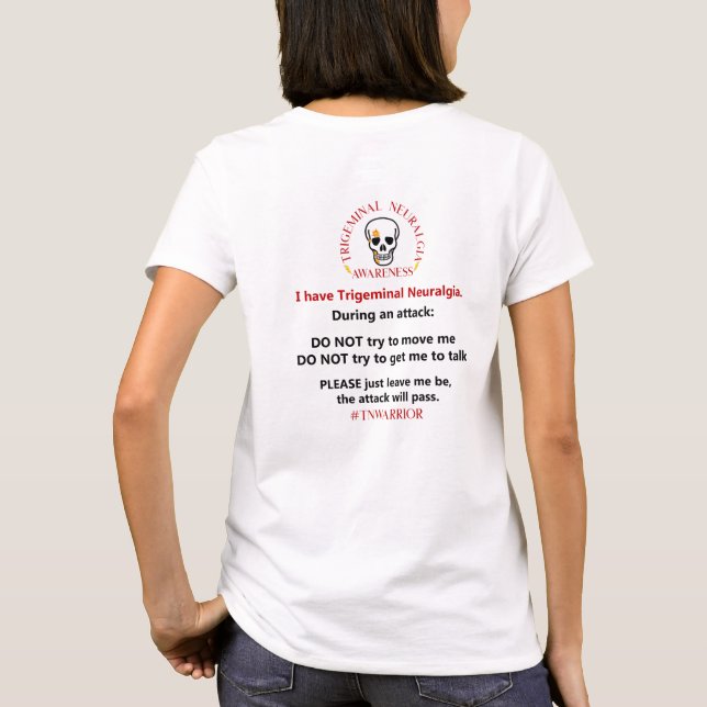 T-shirt Instruções do ataque do Neuralgia de Trigeminal (Verso)