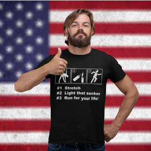 T-SHIRT INSTRUÇÕES DOS FOGOS-DE-ARTIFÍCIO