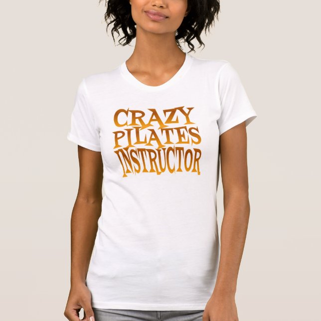 T-shirt Instrutor Crazy Pilates em Dourado (Frente)