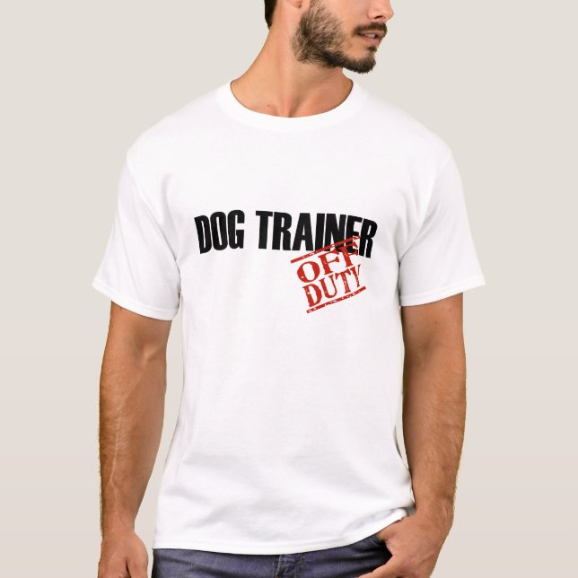 T-SHIRT INSTRUTOR DE CÃO FORA DE SERVIÇO (Frente)