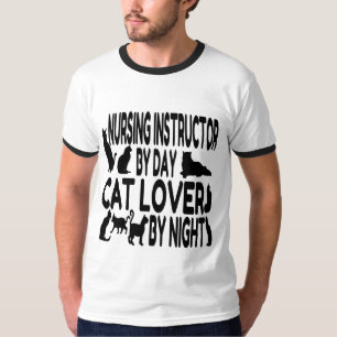 T-shirt Instrutor de Enfermagem Cat Lover