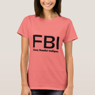 T-shirt Inteligente bonito engraçado do FBI