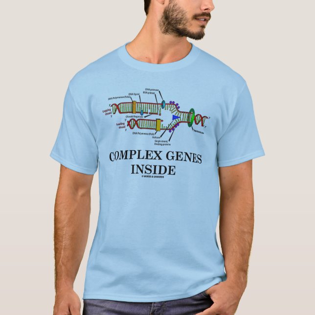 T-shirt Interior complexo dos genes (réplica do ADN) (Frente)