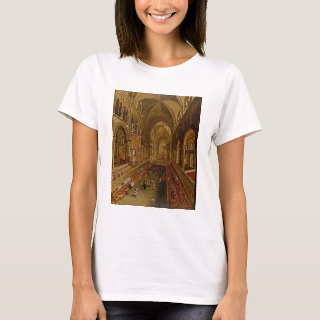 T-shirt Interior da Catedral de Canterbury, c.1675-1700 (p (Frente)