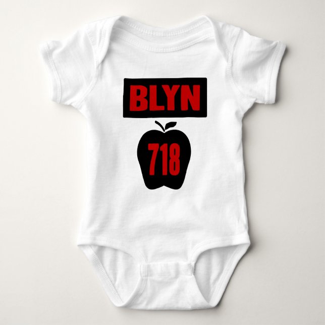 T-shirt Interior de Apple grande com bandeira, de BLYN 718 (Frente)