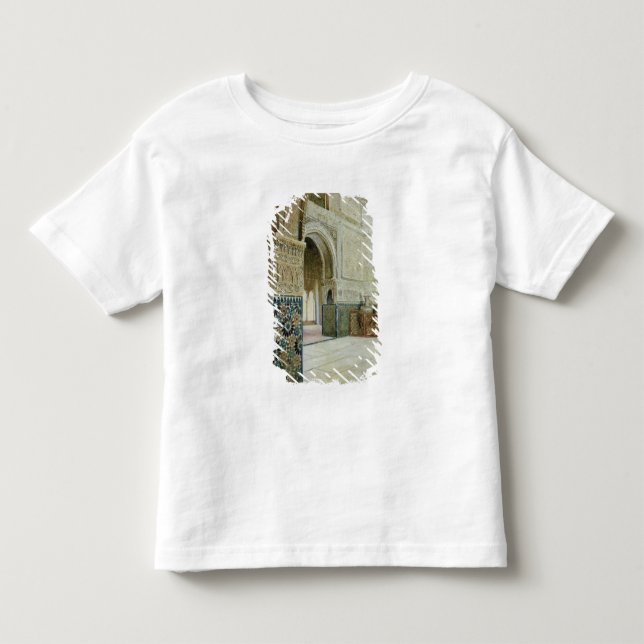 T-shirt Interior do Alhambra, Granada (w/c) (Frente)