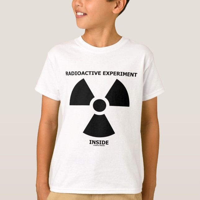 T-shirt Interior radioativo da experiência (sinal (Frente)