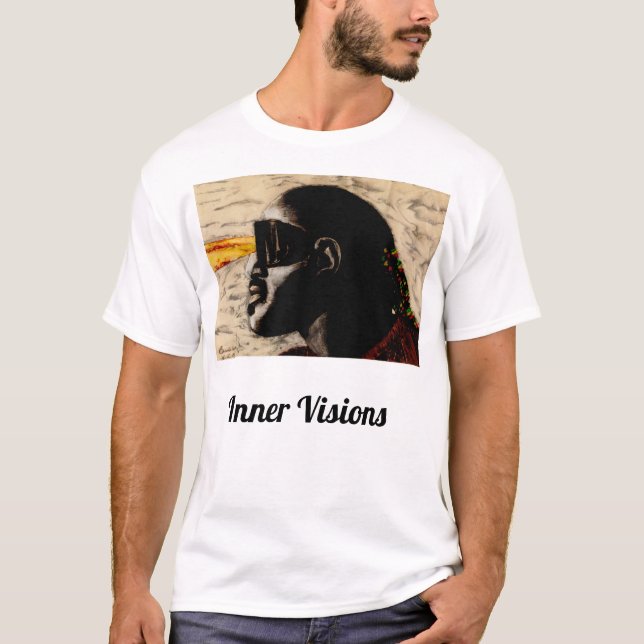 T-shirt interno de Stevie Wonder das visões (Frente)