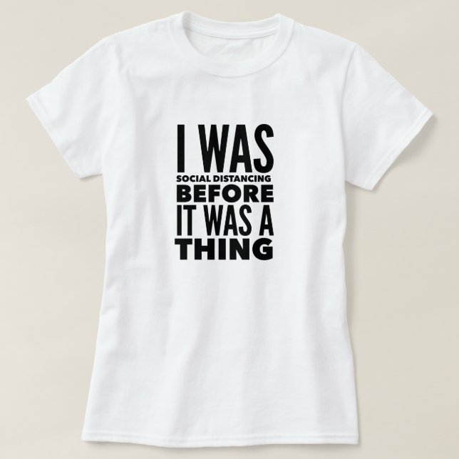 T-Shirt Introdução à Distância Social (Frente do Design)