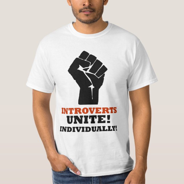 T-shirt Introverts unem-se! Individualmente! (Frente)