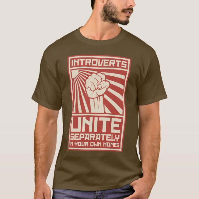 T-shirt Introverts unem-se separada em suas próprias casas (Frente)