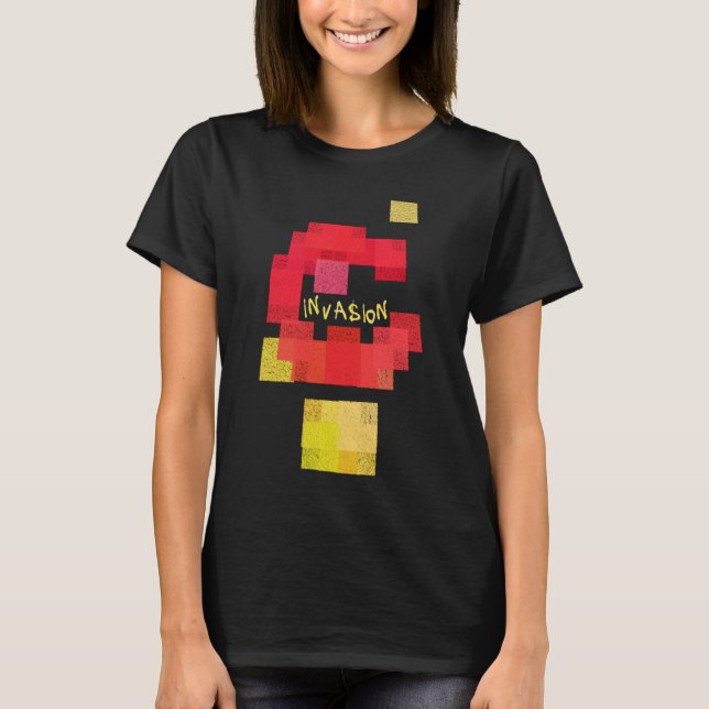 T-shirt Invasores vs Tetris (Frente)