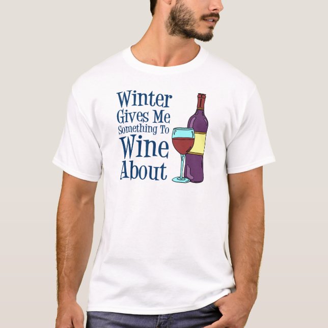 T-shirt Inverno algo Wine aproximadamente (Frente)