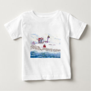 T-shirt Inverno em Nubble LIghthouse no Maine