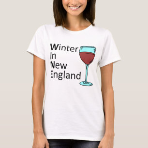 T-shirt Inverno No Vinho De Nova Inglaterra