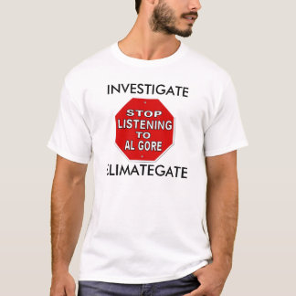 T-shirt Investigue ClimateGate - embuste do aquecimento