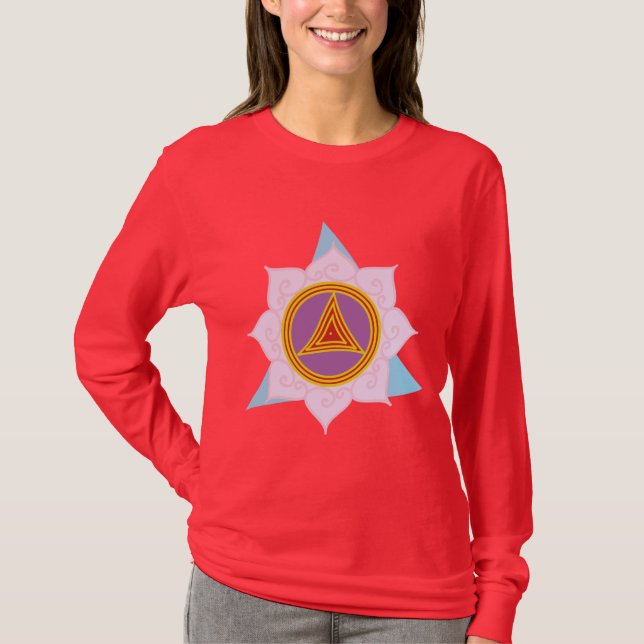 T-shirt Ioga Kali Yantra de Dhanwantari (Frente)