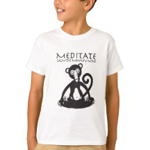 Ioga meditating do macaco