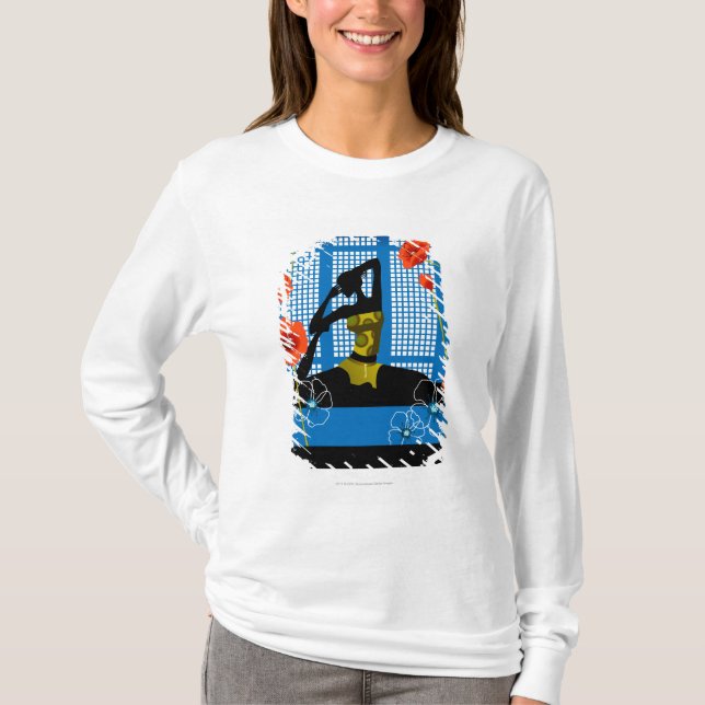 T-shirt Ioga praticando da mulher (Frente)
