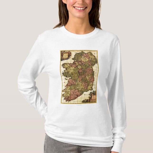 T-shirt IrelandPanoramic MapIreland (Frente)
