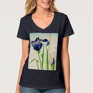 T-shirt Íris azul - impressão de aquarela japonesa