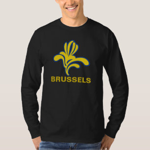 T-shirt Íris Bruxelas Bruxelas Bruxelas Bélgica do emble