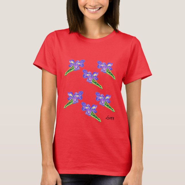 T-shirt : Iris Flowers (Frente)