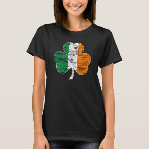 T-shirt irlandês afligido vintage do trevo da
