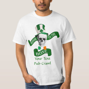 T-shirt Irlandês ao Dia de São Patrício ósseo