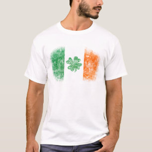 T-shirt irlandês da bandeira