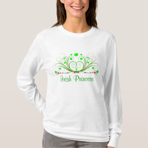 T-shirt irlandês da Longo-Capa da princesa Senhor