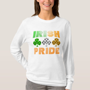 T-shirt irlandês do damasco do orgulho do dia de