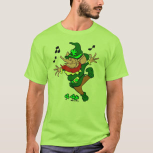 T-shirt irlandês do Leprechaun da dança