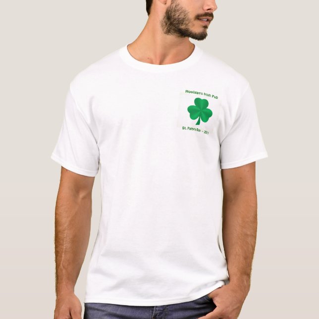 T-shirt irlandês do logotipo dos funcionarios do (Frente)