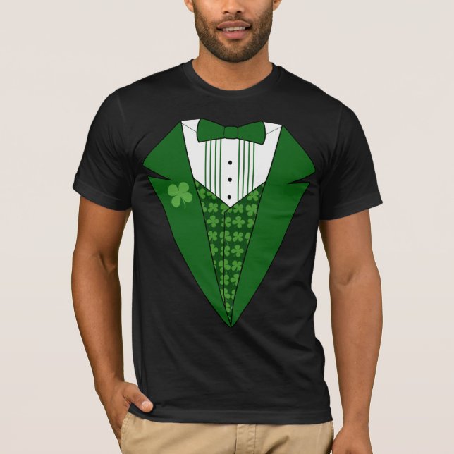T-shirt irlandês do smoking do Leprechaun (Frente)