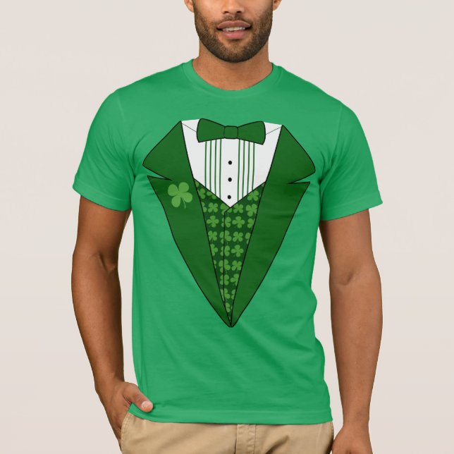T-shirt irlandês do smoking do Leprechaun (Frente)