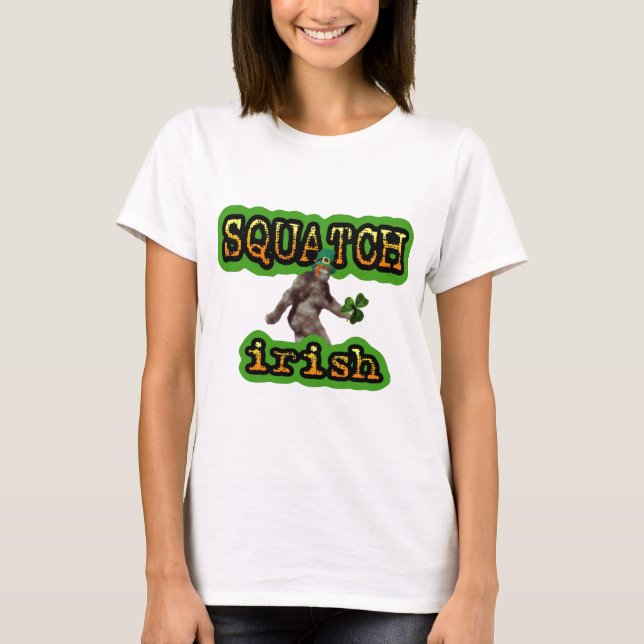 T-shirt irlandês do squatch (Frente)