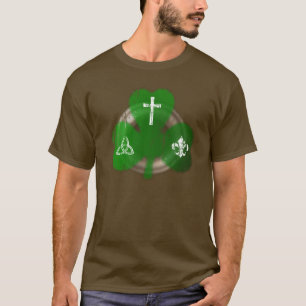 T-shirt irlandês dos homens do trevo do dia de St