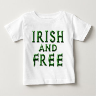 T-shirt IRLANDÊS e LIVRE para o dia de St Patrick