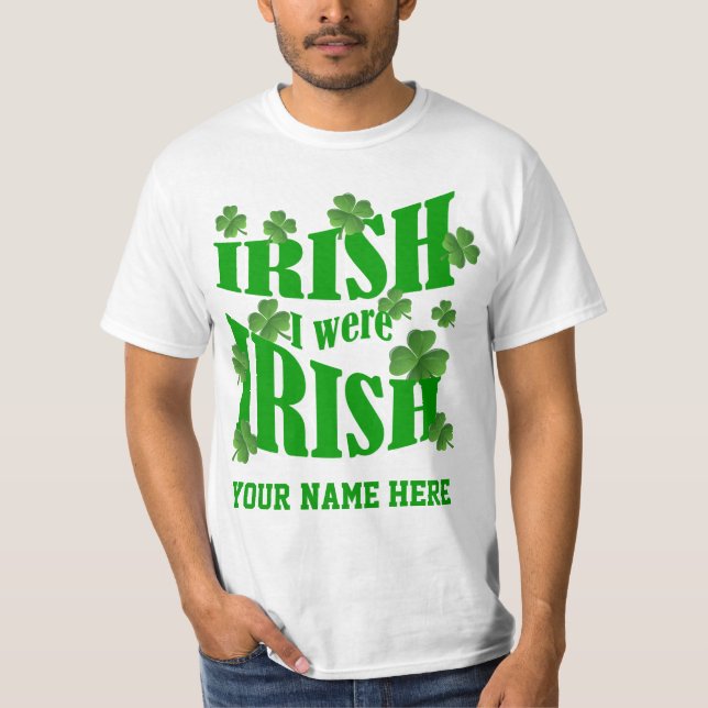 T-shirt Irlandês Eu era Irlandês (Frente)