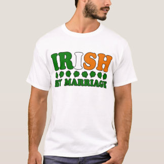 T-shirt Irlandês pela bandeira do casamento