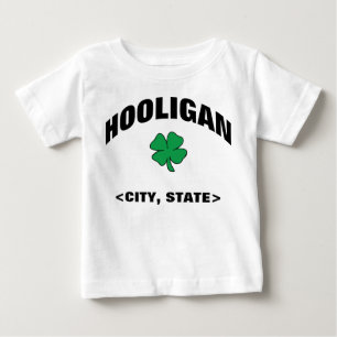 T-shirt irlandês personalizado bebê do hooligan
