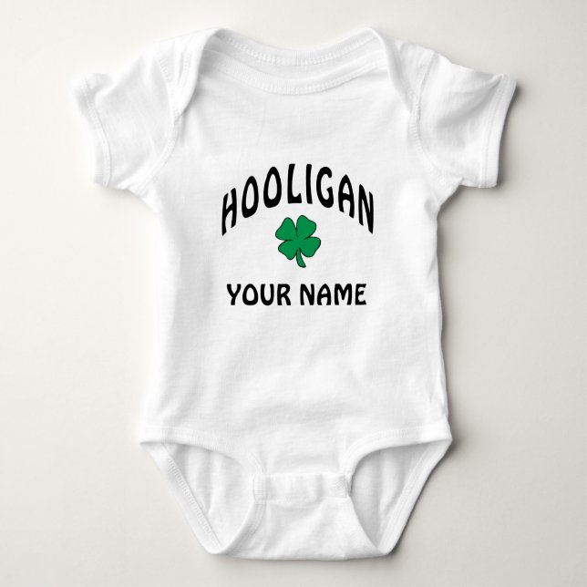 T-shirt irlandês personalizado do hooligan (Frente)