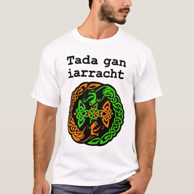 T-shirt Irlandês que diz com Knotwork (Frente)